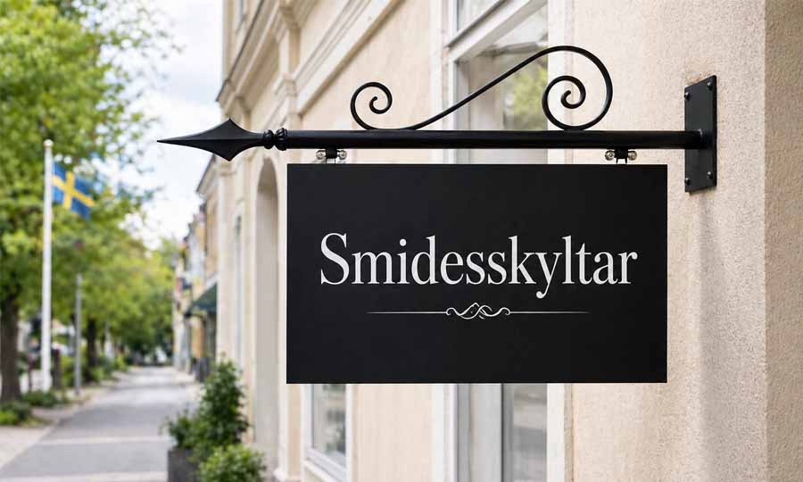 Smidesskyltar till butik, restaurang, café